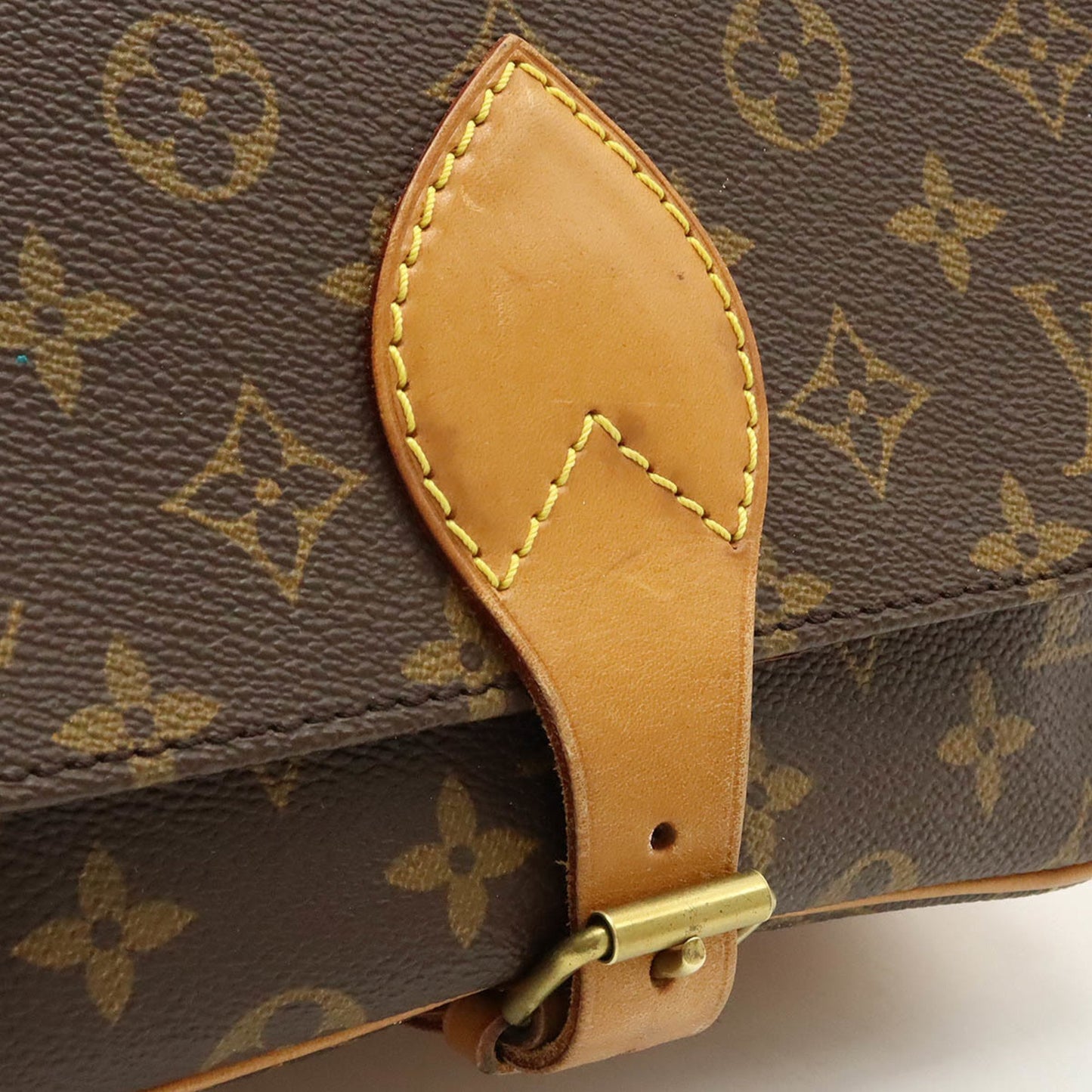 Louis Vuitton Cartouchière, Brown, Canvas, shoulder