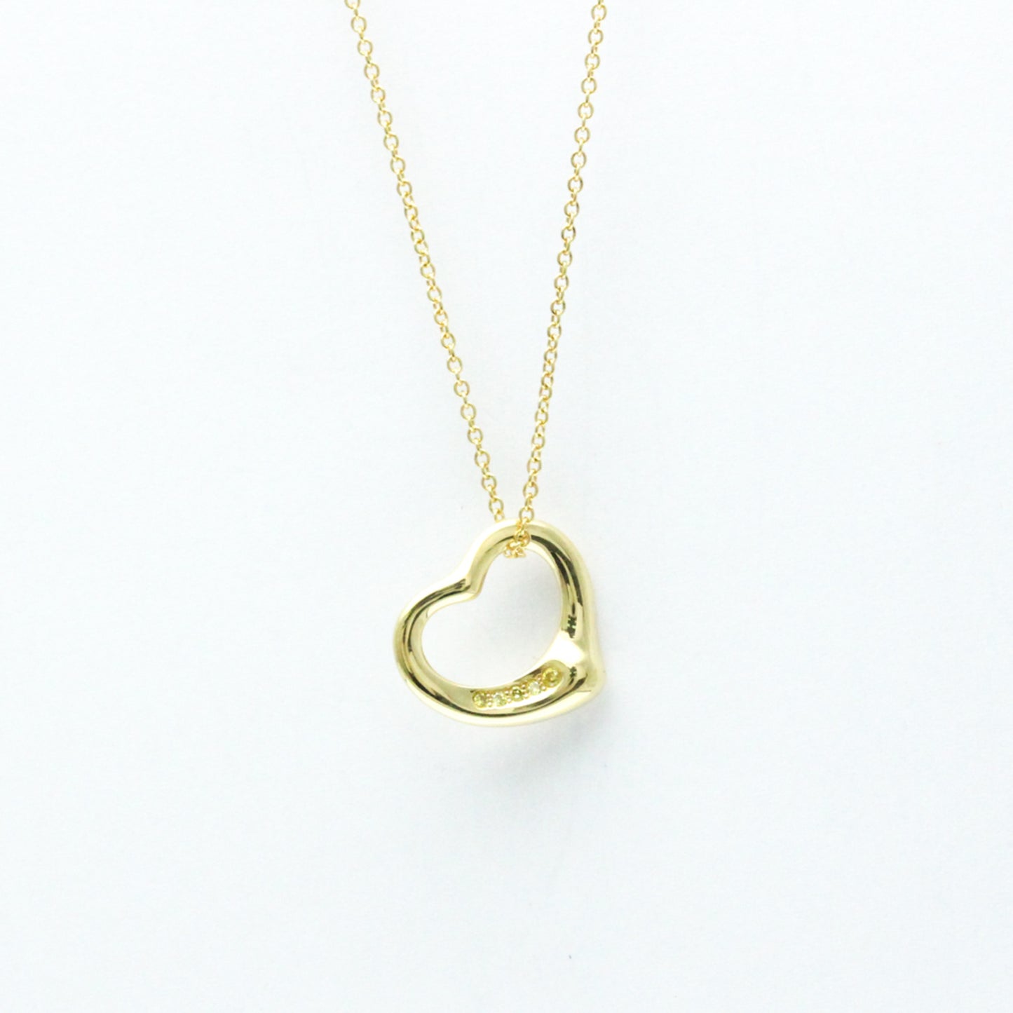 Tiffany & Co Open Heart, Gold, Yellow Gold, necklace