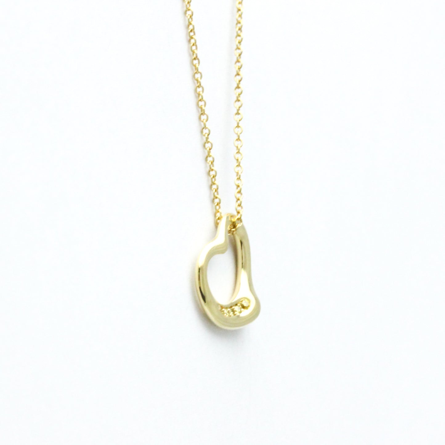 Tiffany & Co Open Heart, Gold, Yellow Gold, necklace