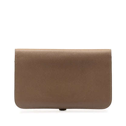 Hermès dOGON gm, Purple, Leather, wallet