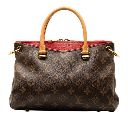 Louis Vuitton Pallas, Brown, Canvas, handbag