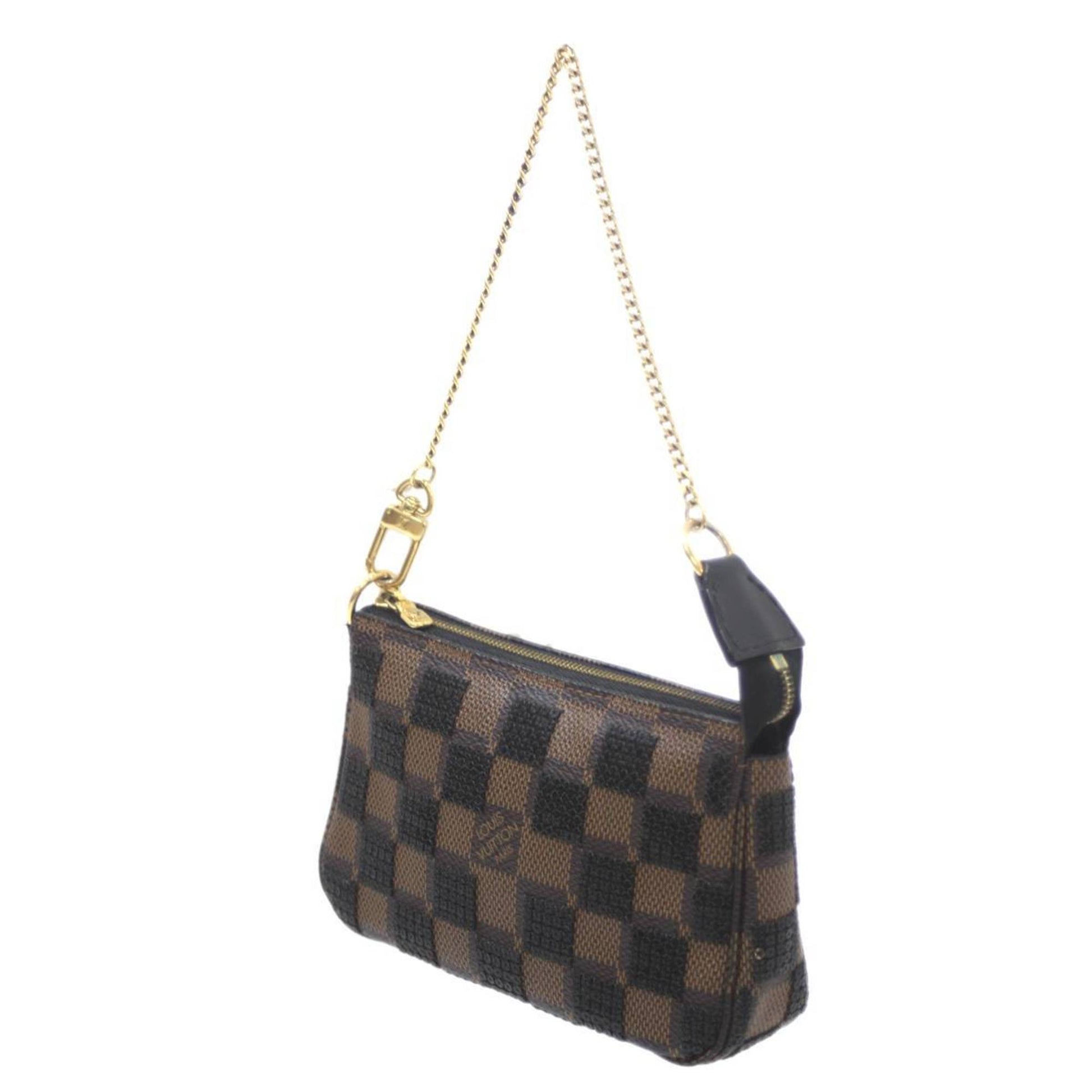 Louis Vuitton Mini Pochette Accessoires, Brown, Canvas, clutch