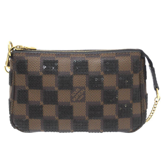 Louis Vuitton Mini Pochette Accessoires, Brown, Canvas, clutch