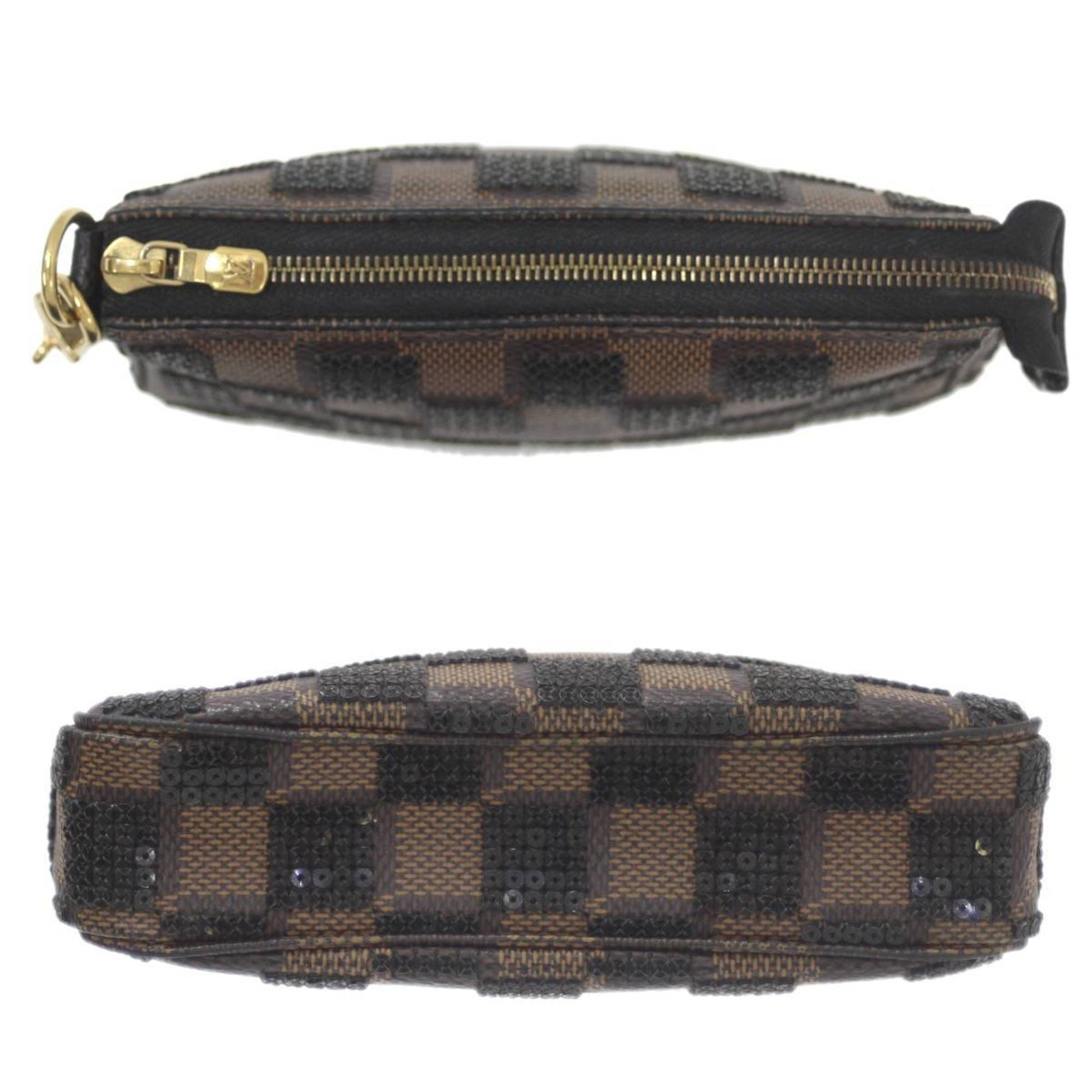 Louis Vuitton Mini Pochette Accessoires, Brown, Canvas, clutch