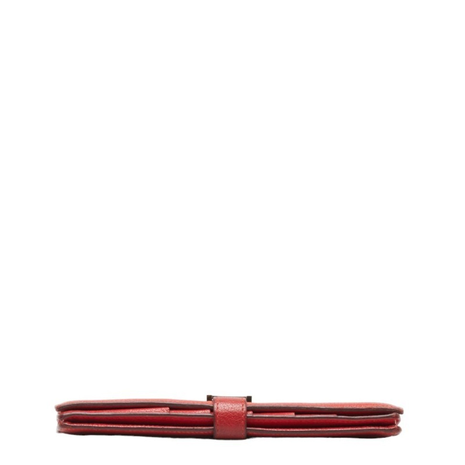 Hermès Béarn, Red, Leather, wallet