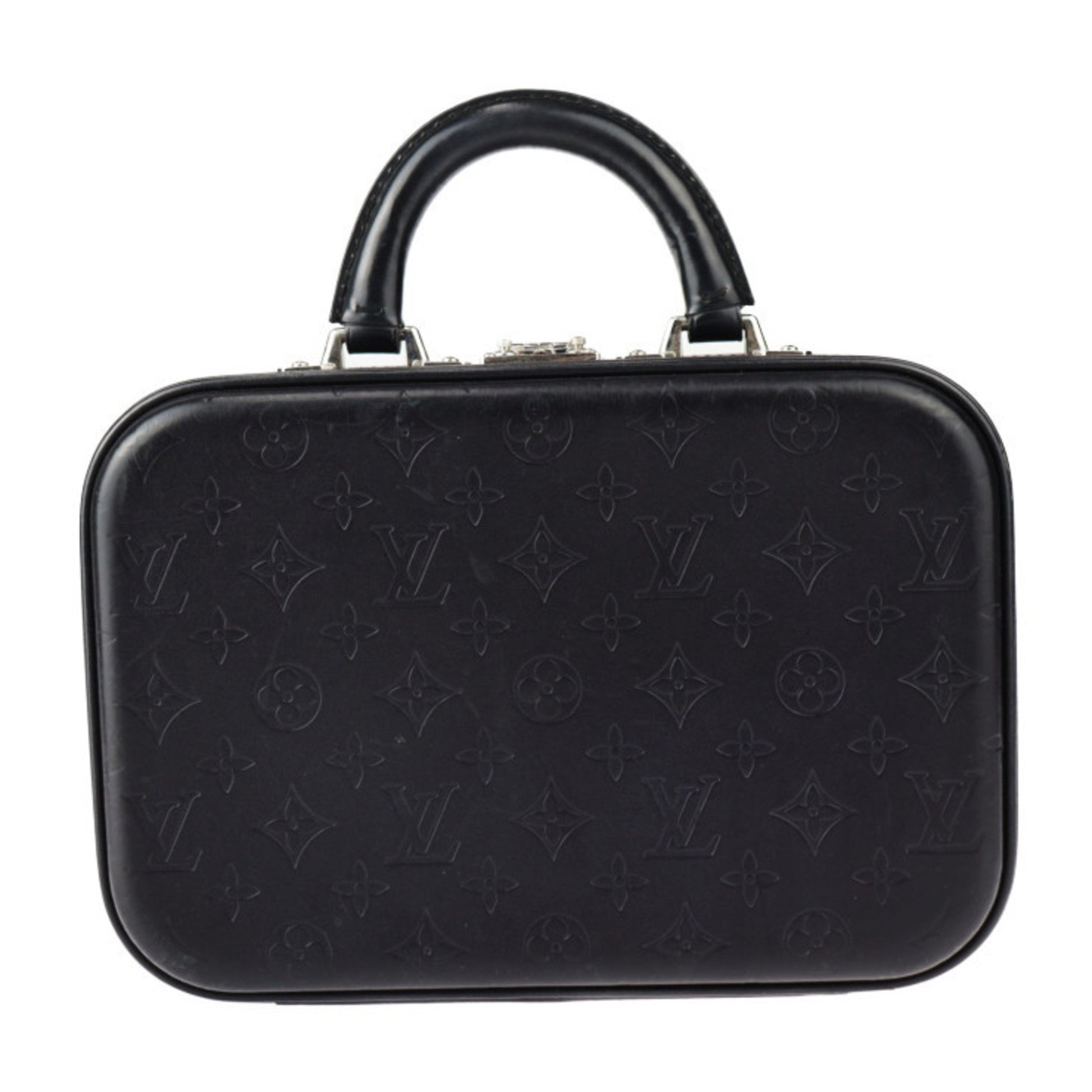 Louis Vuitton Valisette, Black, Leather, handbag