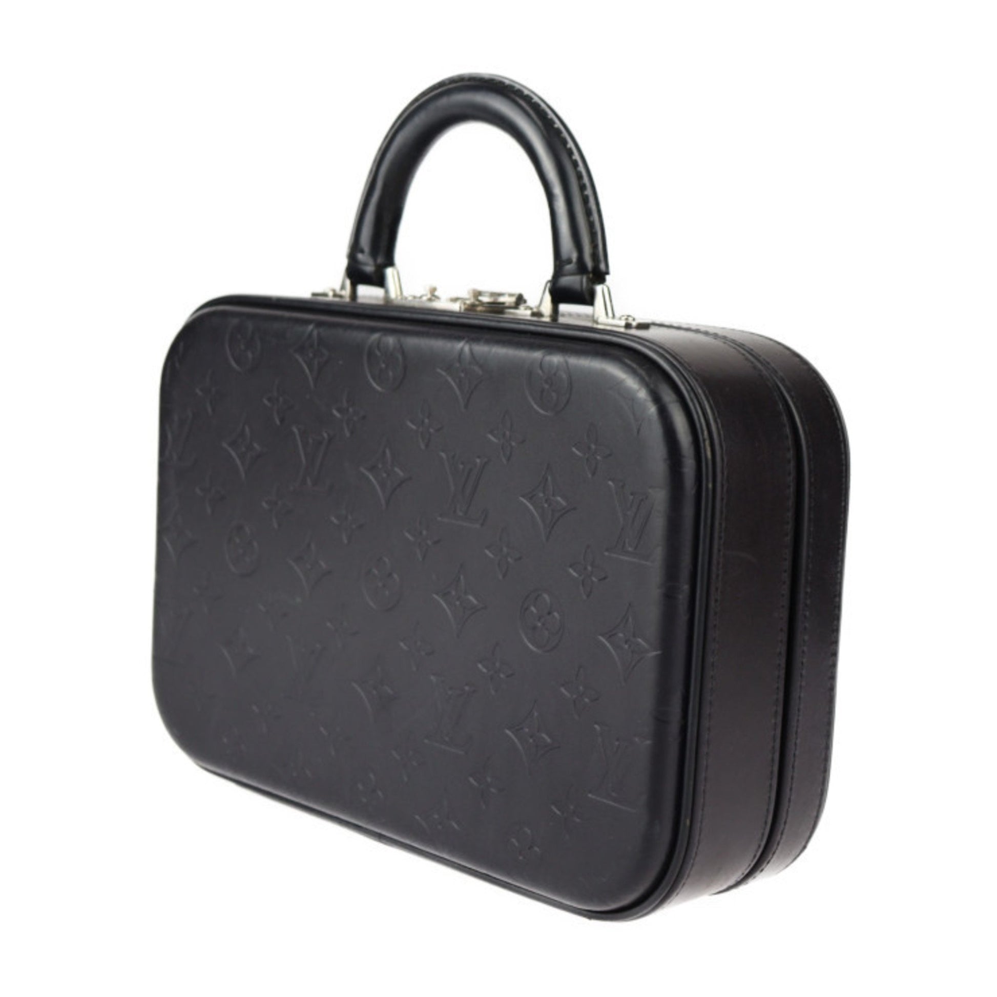 Louis Vuitton Valisette, Black, Leather, handbag