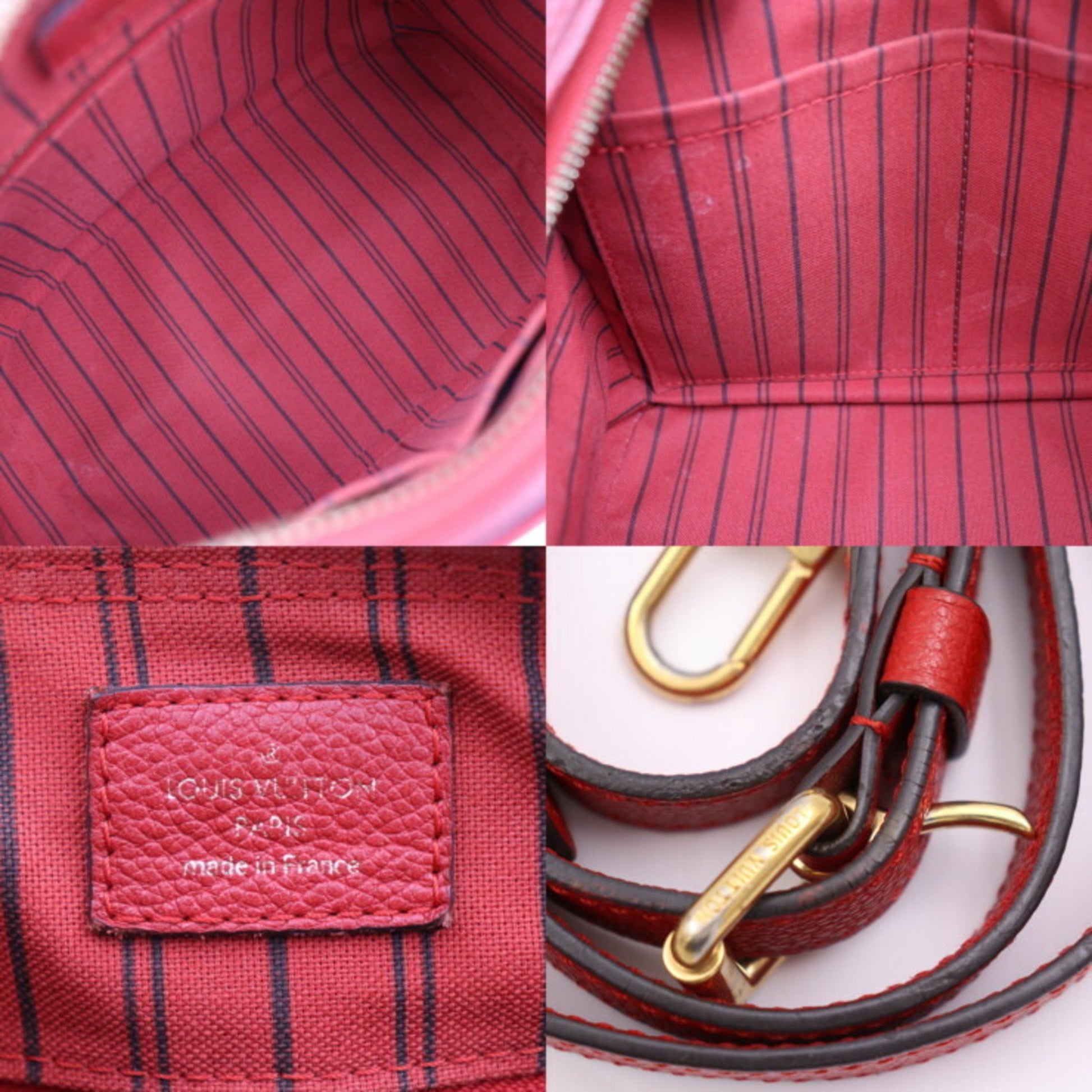 Louis Vuitton Speedy bandoulière 25, Red, Leather, handbag