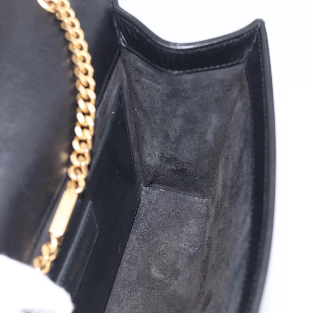 Saint Laurent Classic Monogram Tassel Leather, Black, Leather, Crossbody Bag