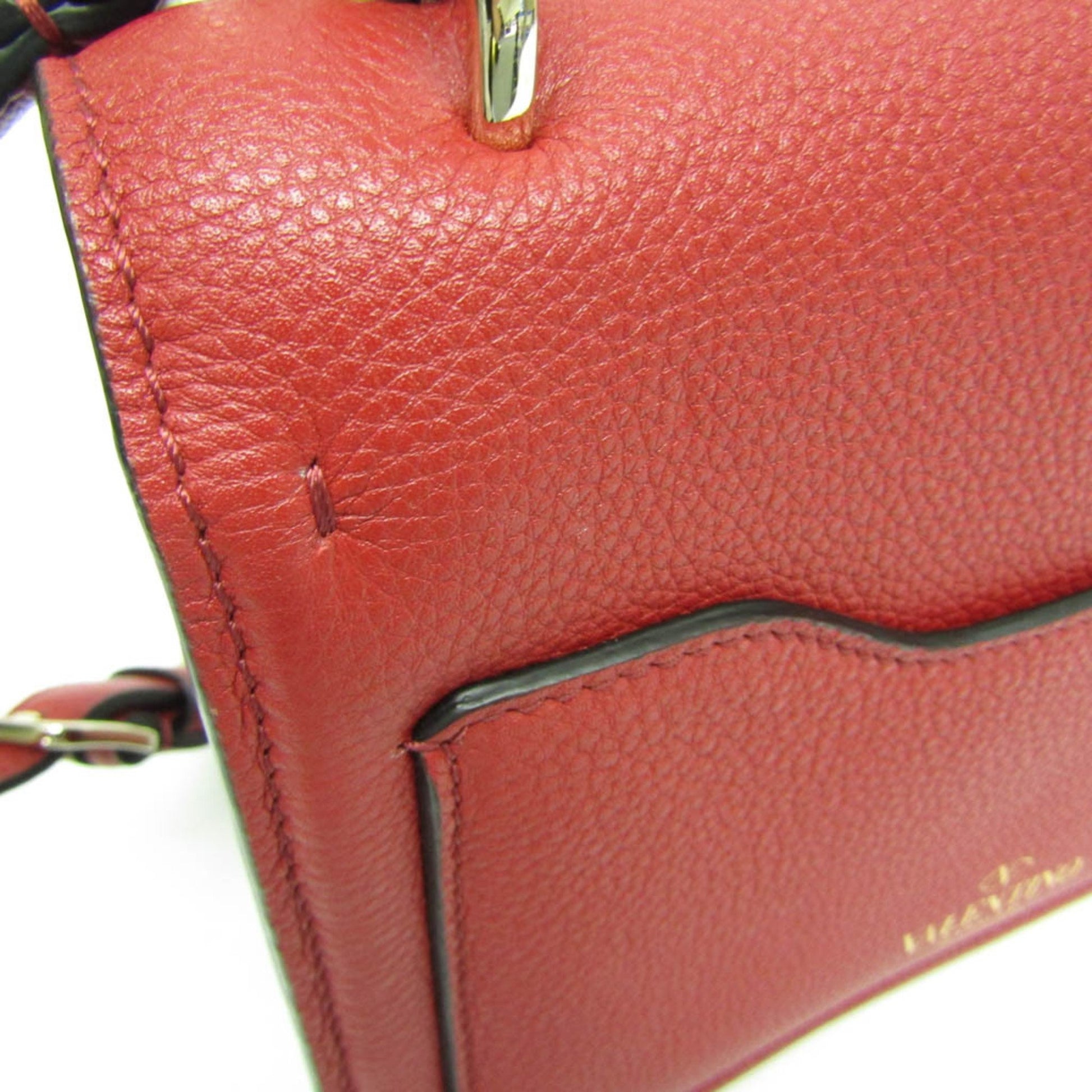 Valentino Garavani Uptown, Red, Leather, shoulder