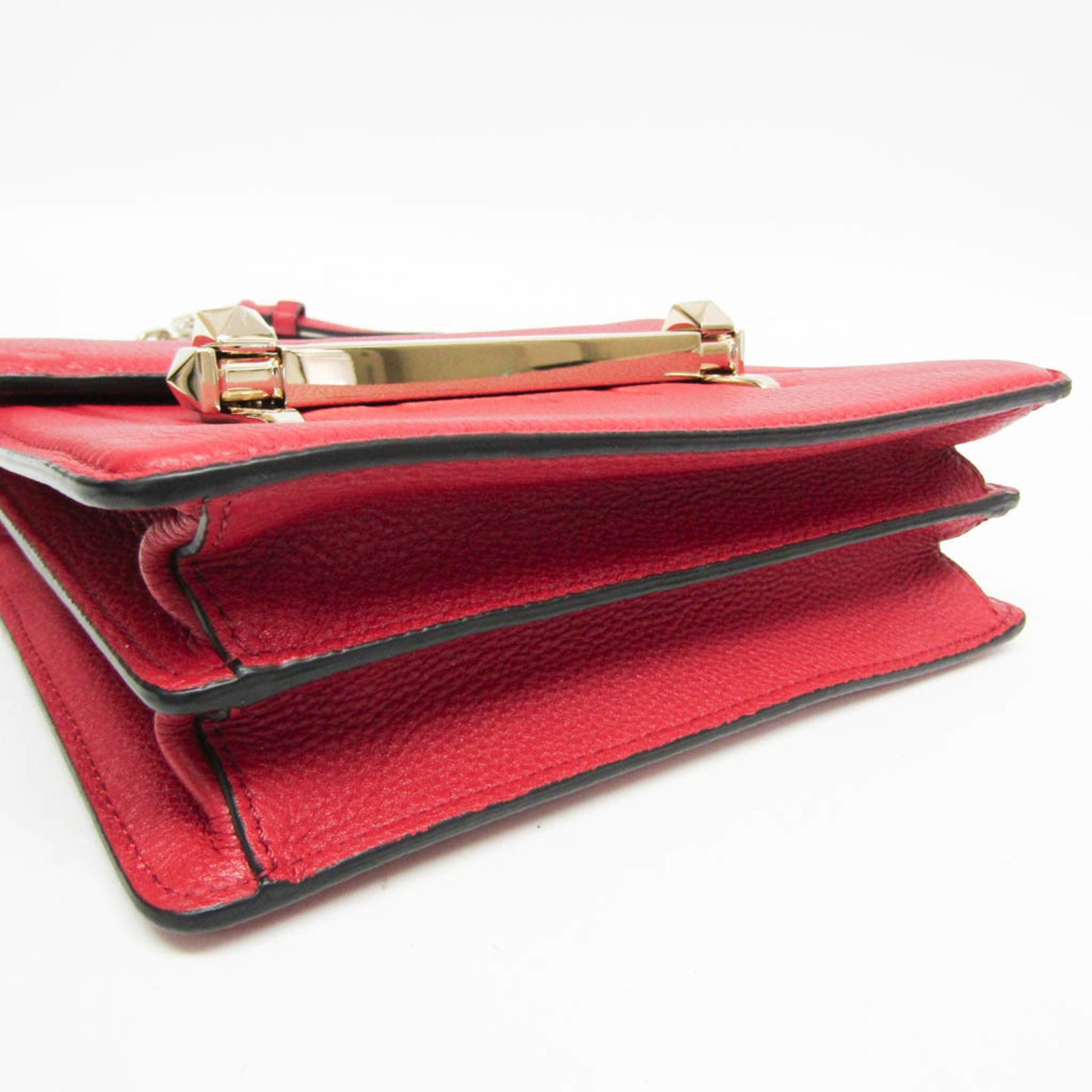 Valentino Garavani Uptown, Red, Leather, shoulder