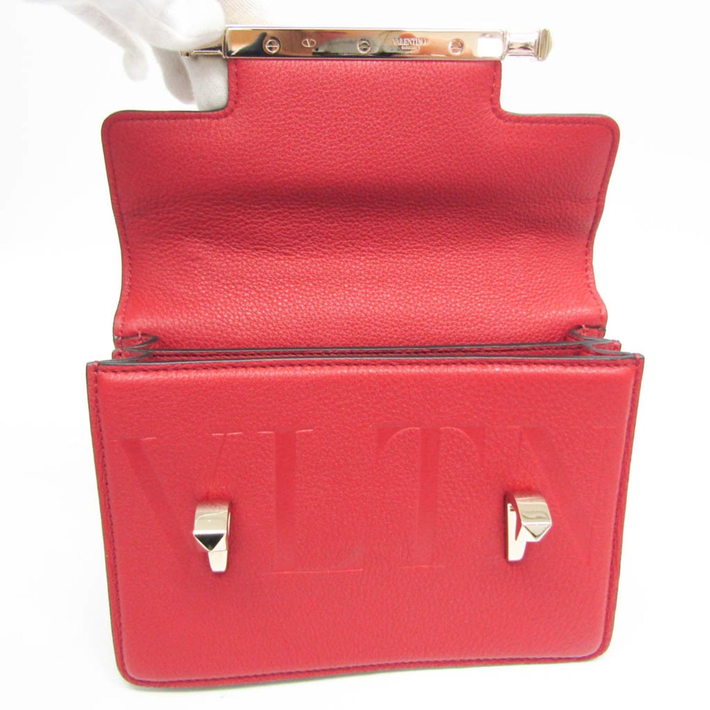 Valentino Garavani Uptown, Red, Leather, shoulder