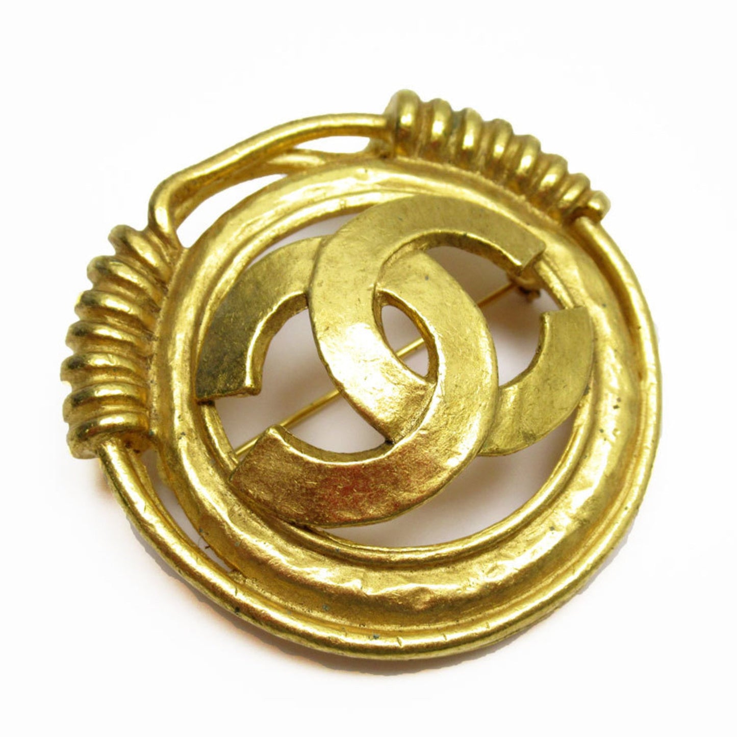 Chanel Coco Mark, Gold, Metal, brooch