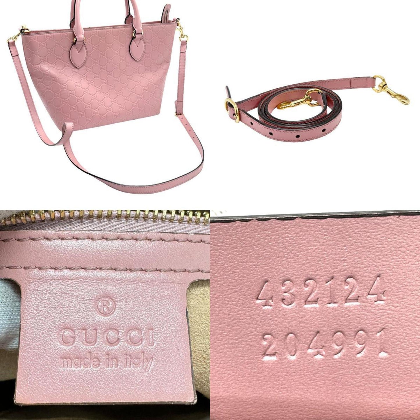 Gucci Guccissima, Pink, Leather, tote