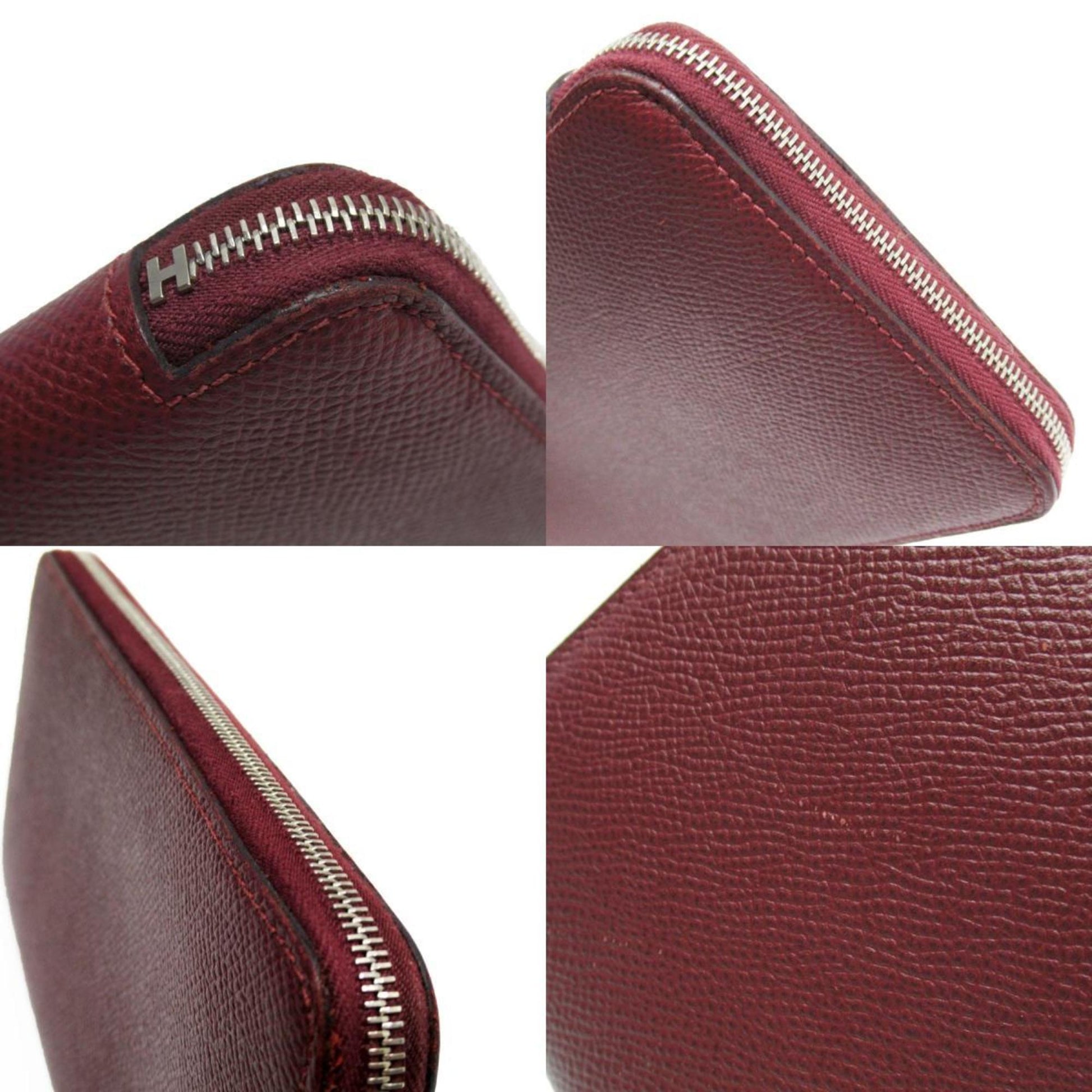 Hermès Azap, Burgundy, Leather, wallet