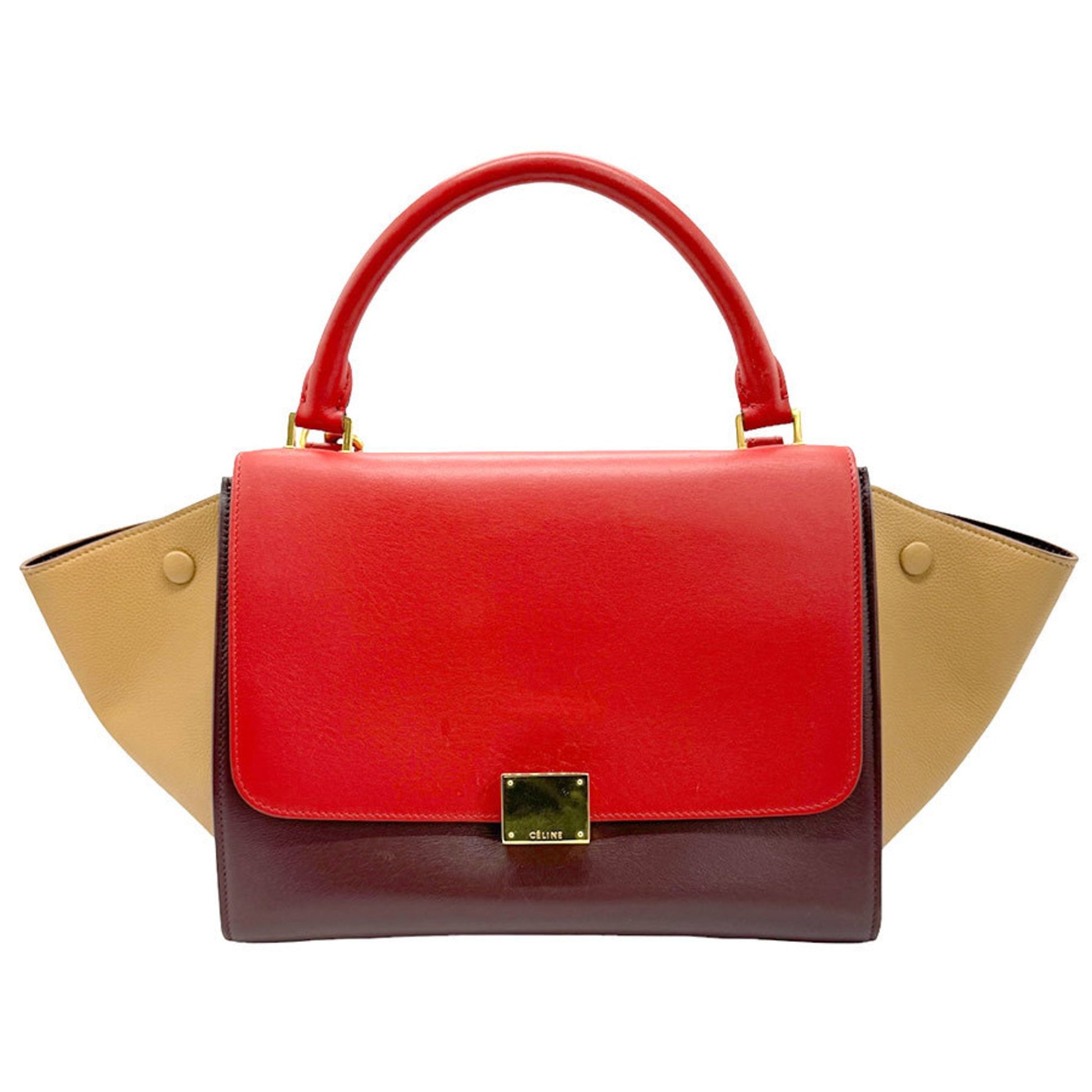 Céline Trapèze, Multicolour, Leather, shoulder