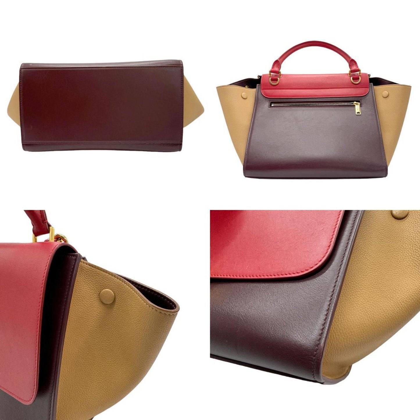 Céline Trapèze, Multicolour, Leather, shoulder