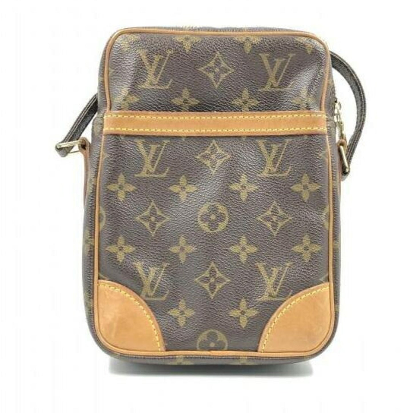 Louis Vuitton Danube, Brown, Canvas, shoulder