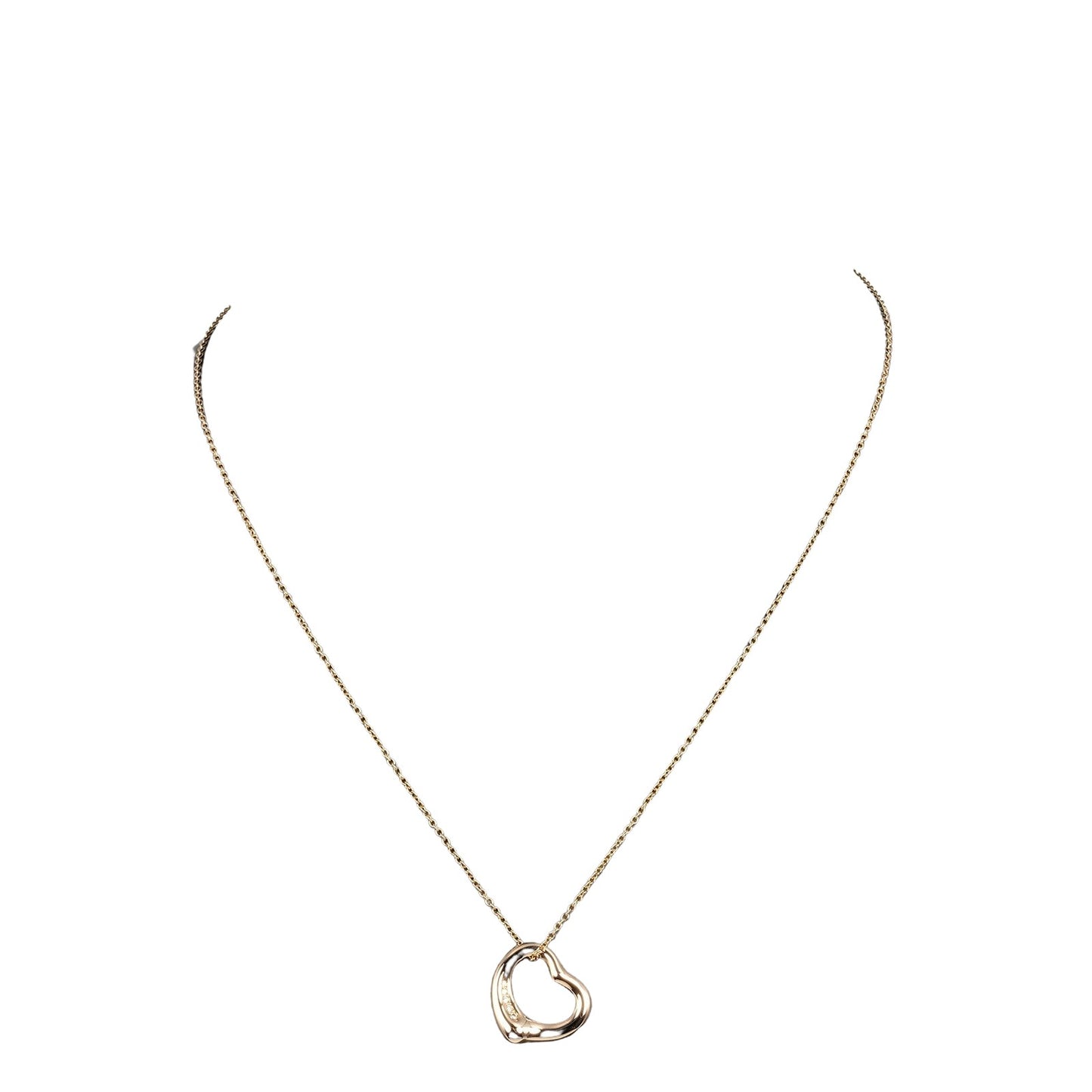 Tiffany & Co Open Heart, Gold, Rose Gold, necklace