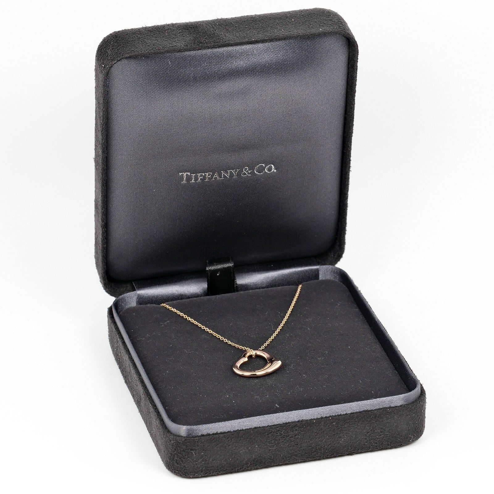 Tiffany & Co Open Heart, Gold, Rose Gold, necklace