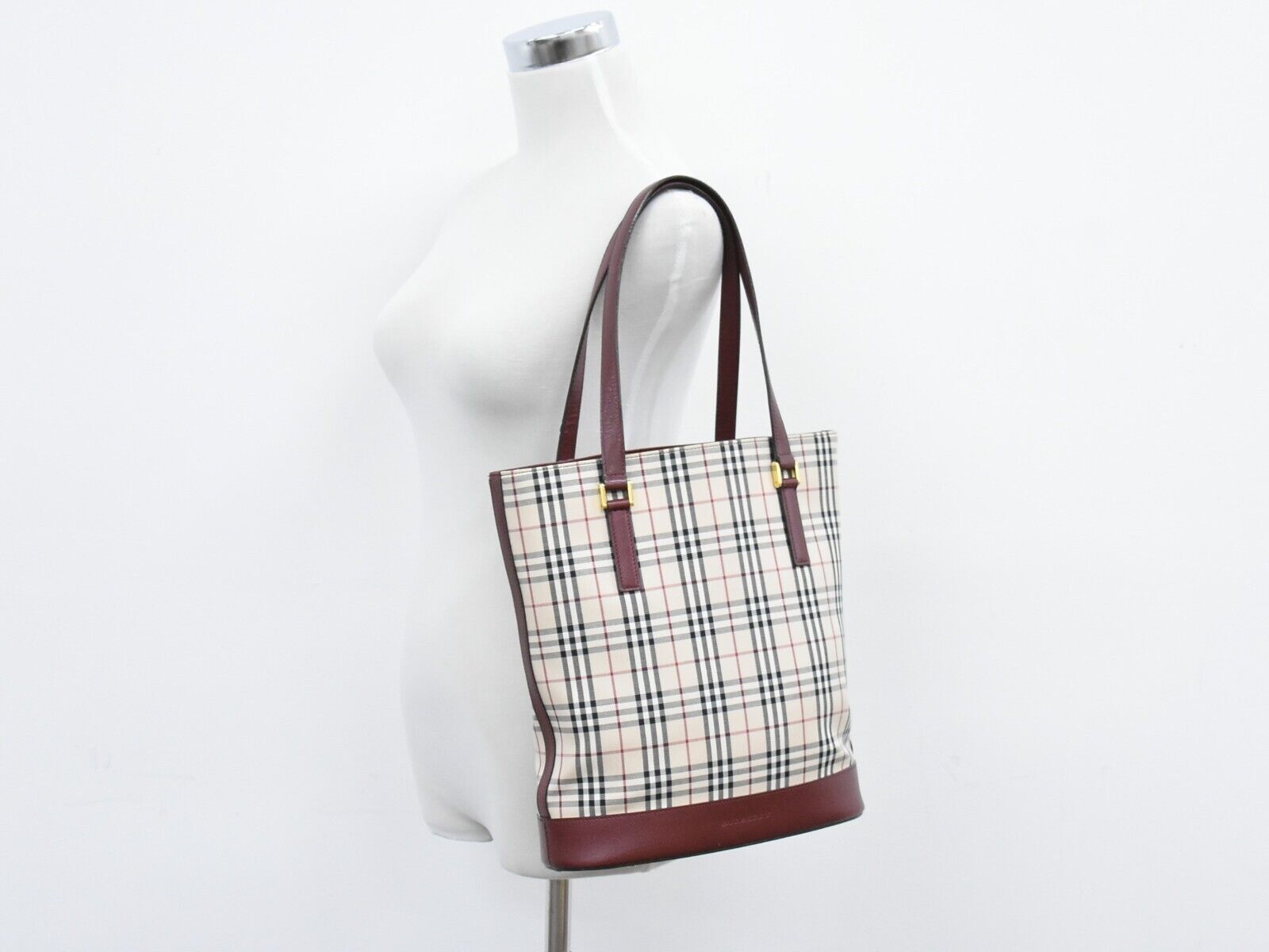 Burberry Nova Check, Beige, Canvas, handbag