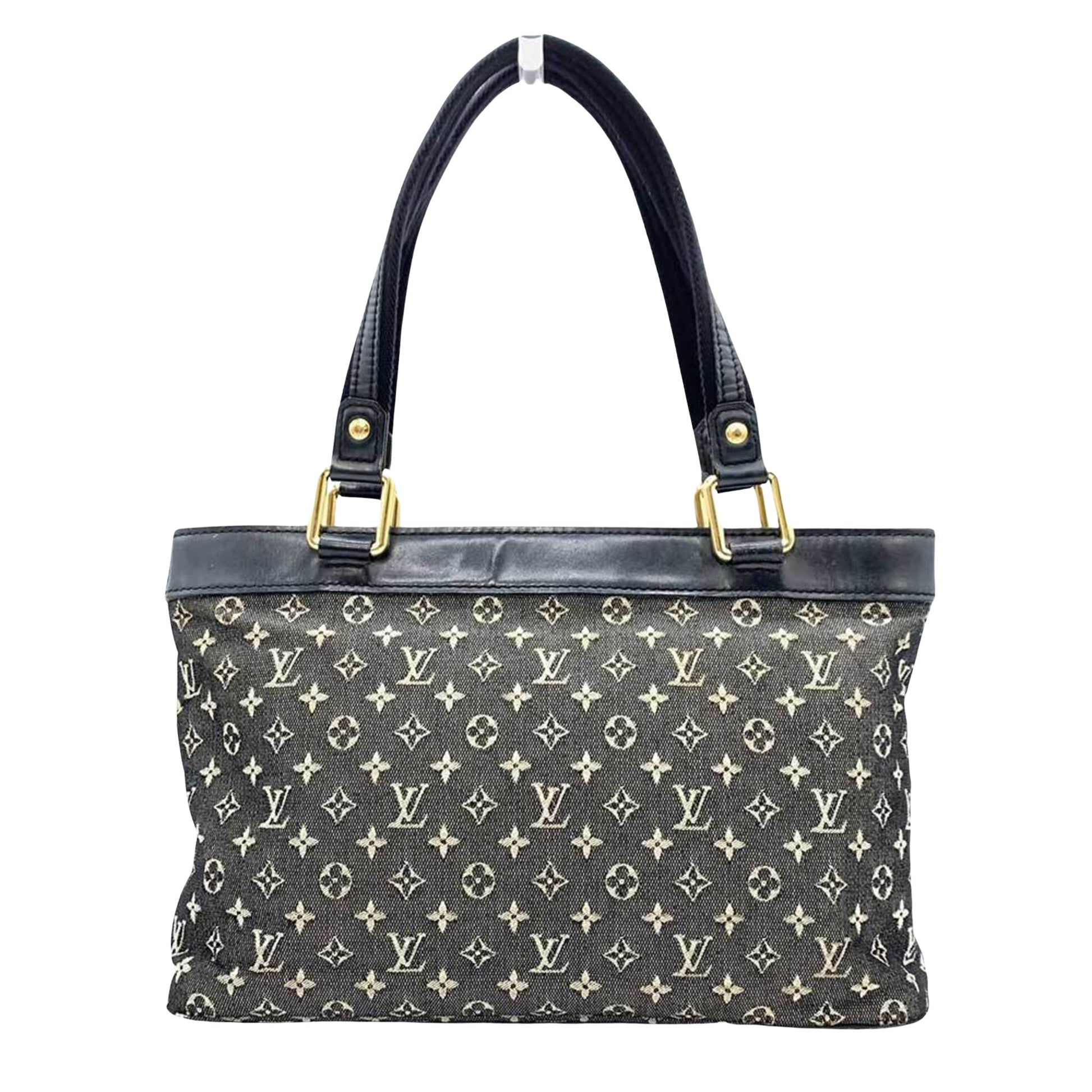 Louis Vuitton Lucile, Black, Canvas, tote