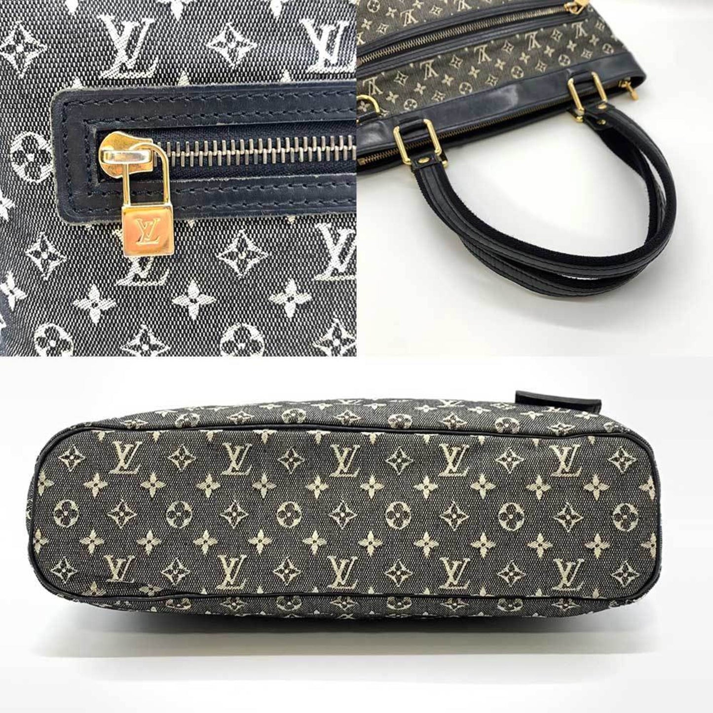 Louis Vuitton Lucile, Black, Canvas, tote