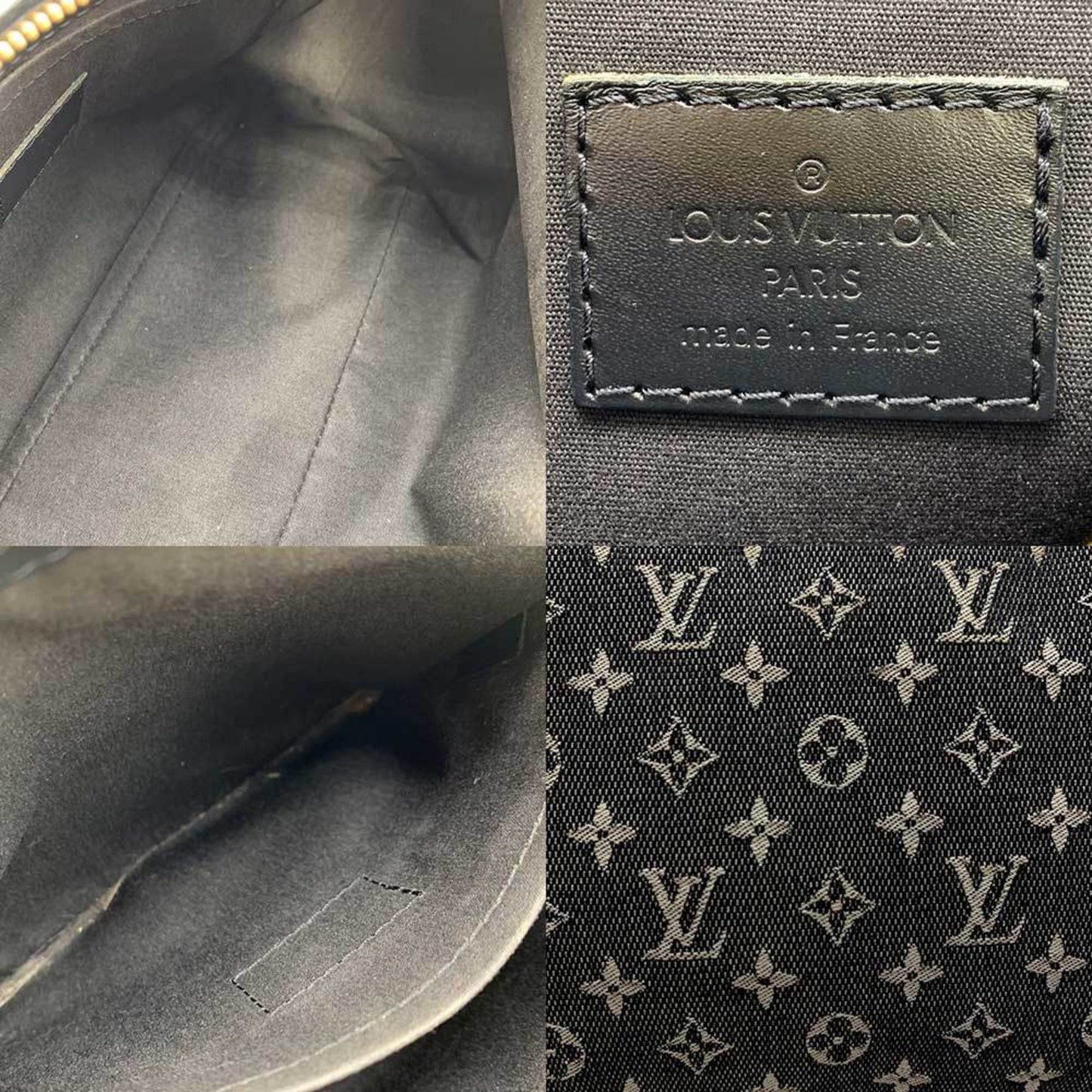 Louis Vuitton Lucile, Black, Canvas, tote