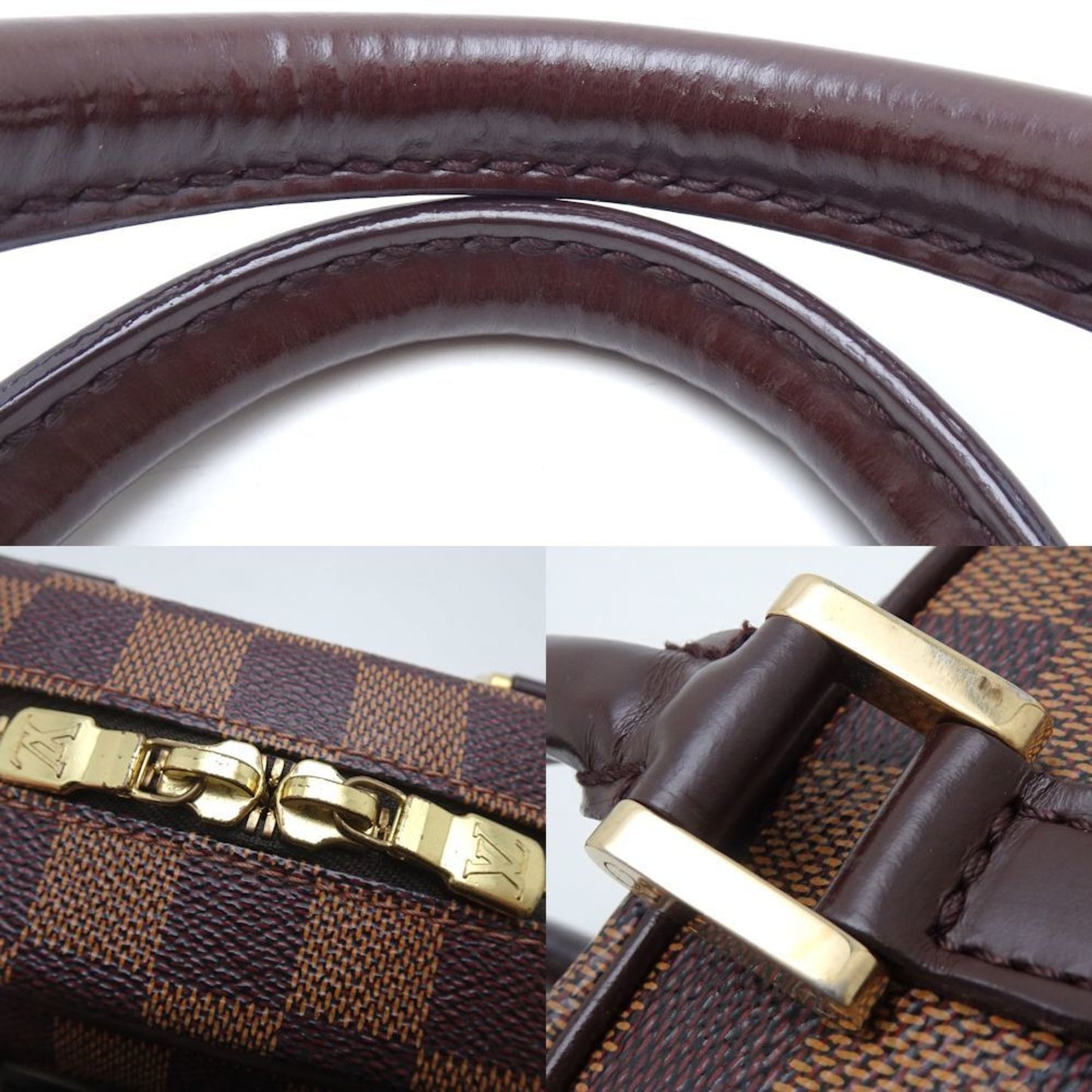 Louis Vuitton Siena, Brown, Canvas, handbag