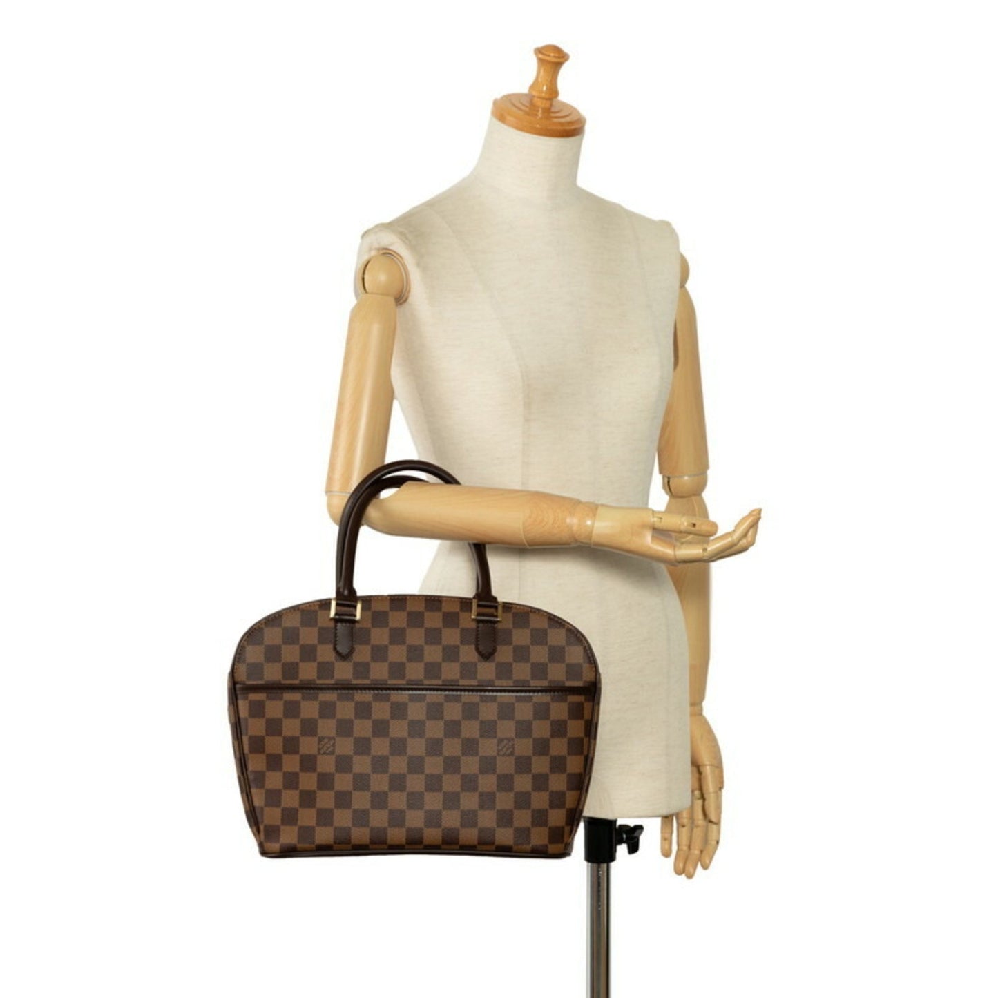 Louis Vuitton Saria, Brown, Leather, handbag