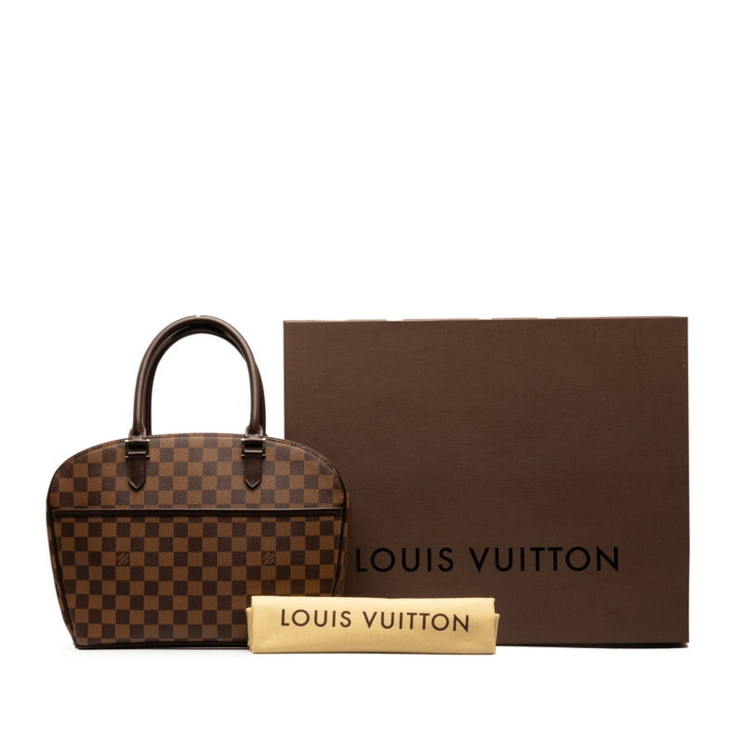 Louis Vuitton Saria, Brown, Leather, handbag