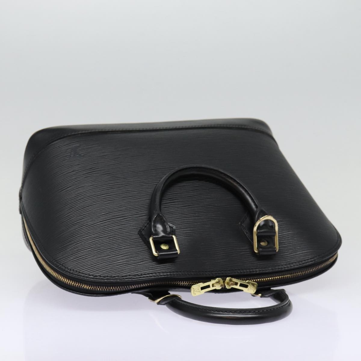 Louis Vuitton Alma, Black, Leather, handbag