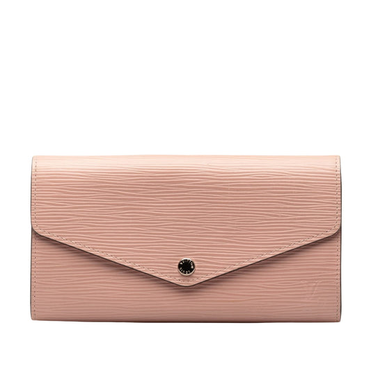 Louis Vuitton Portefeuille Sarah, Pink, Leather, wallet