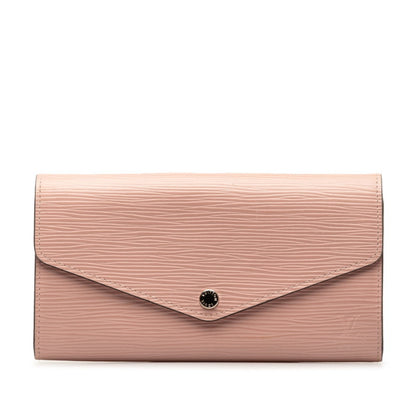 Louis Vuitton Portefeuille Sarah, Pink, Leather, wallet