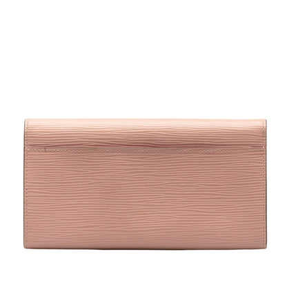 Louis Vuitton Portefeuille Sarah, Pink, Leather, wallet