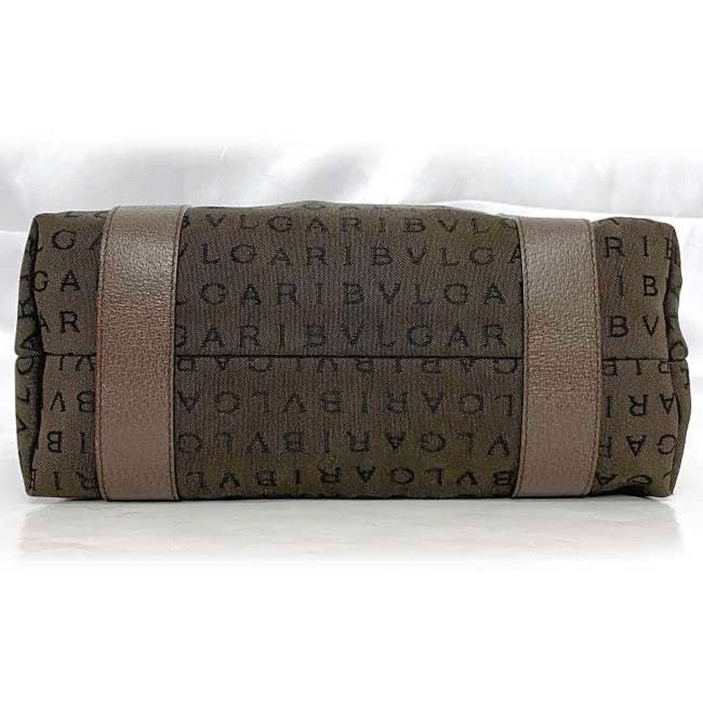 Bulgari Logo Mania, Brown, Canvas, tote