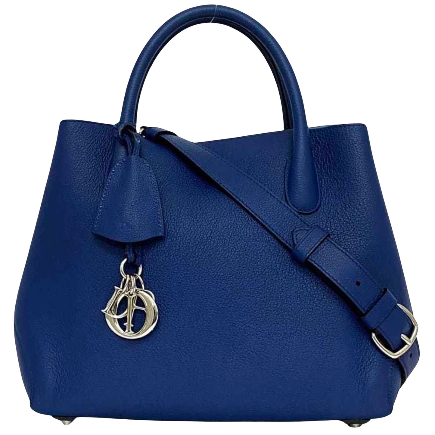 Dior Open bar, Blue, Leather, tote