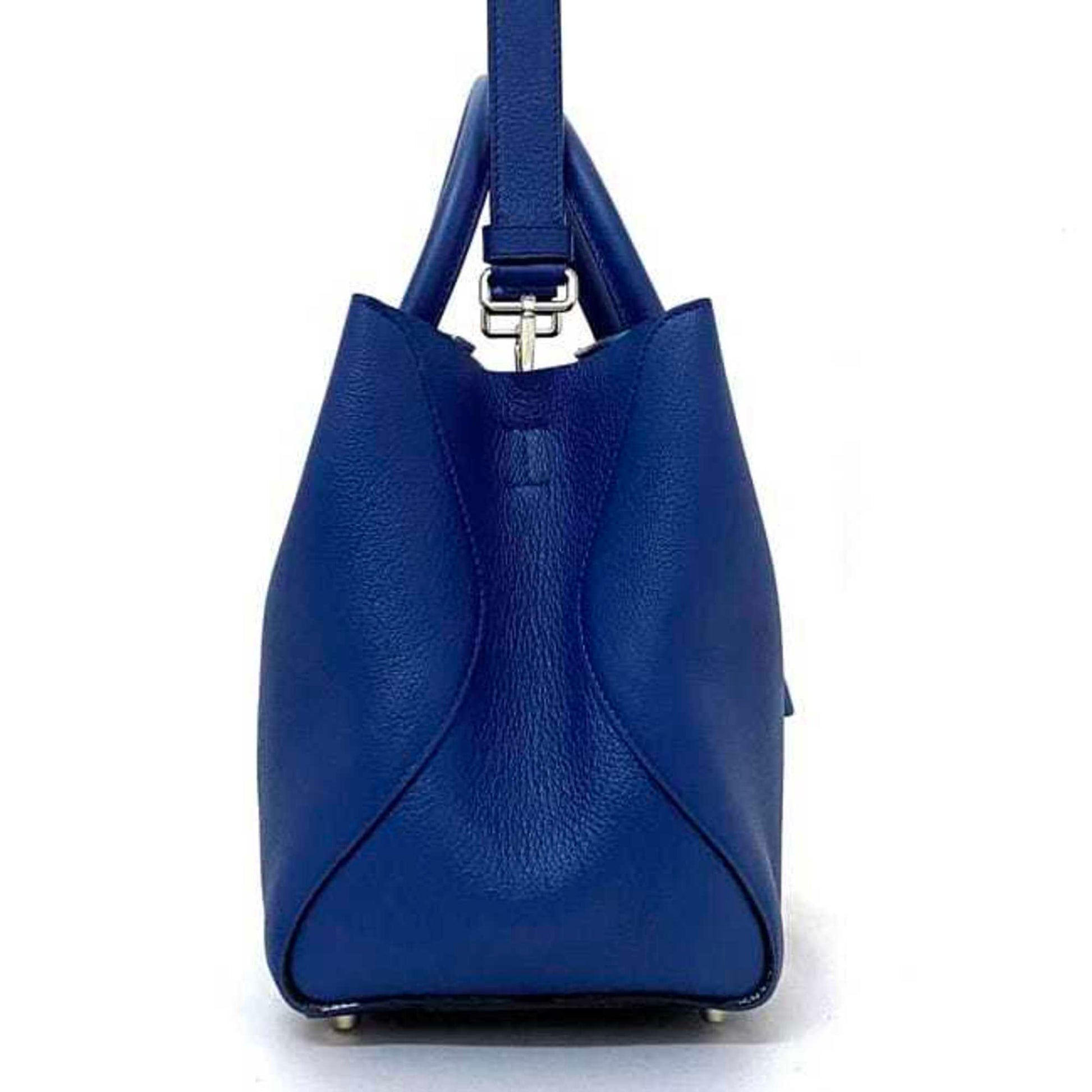 Dior Open bar, Blue, Leather, tote