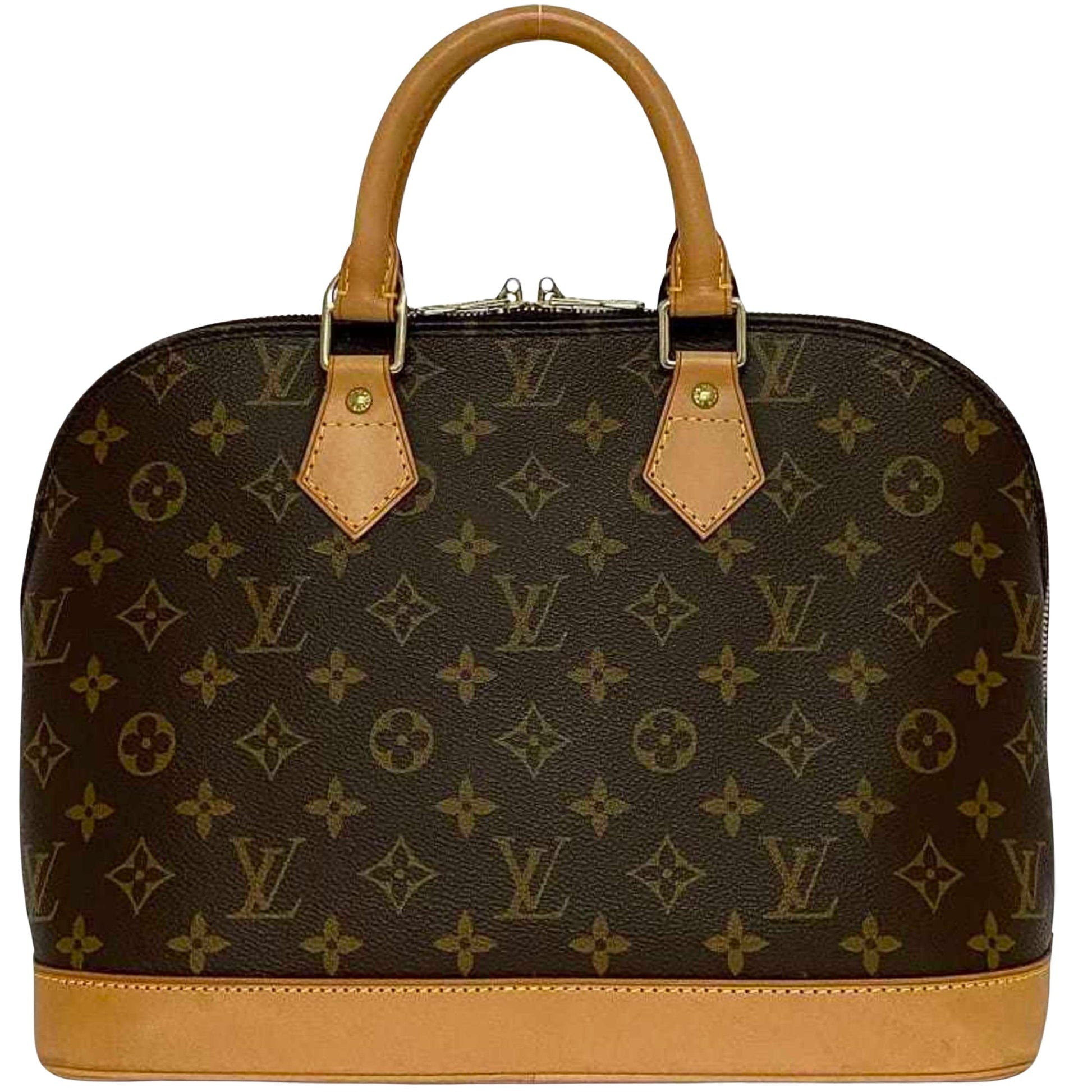 Louis Vuitton Alma, Brown, Canvas, handbag