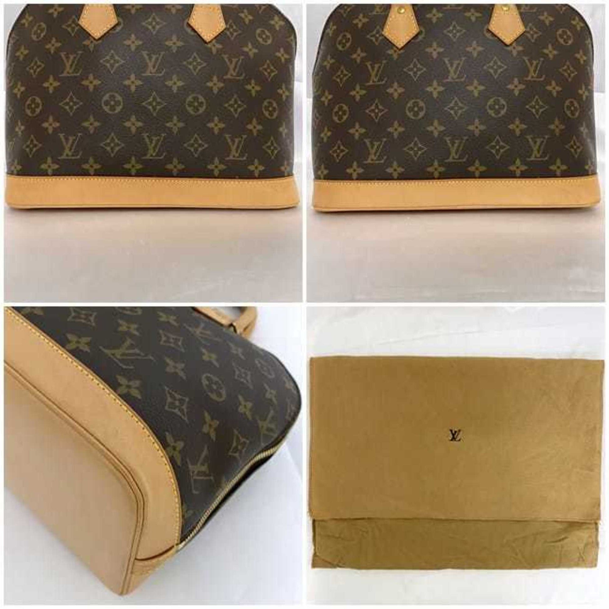 Louis Vuitton Alma, Brown, Canvas, handbag