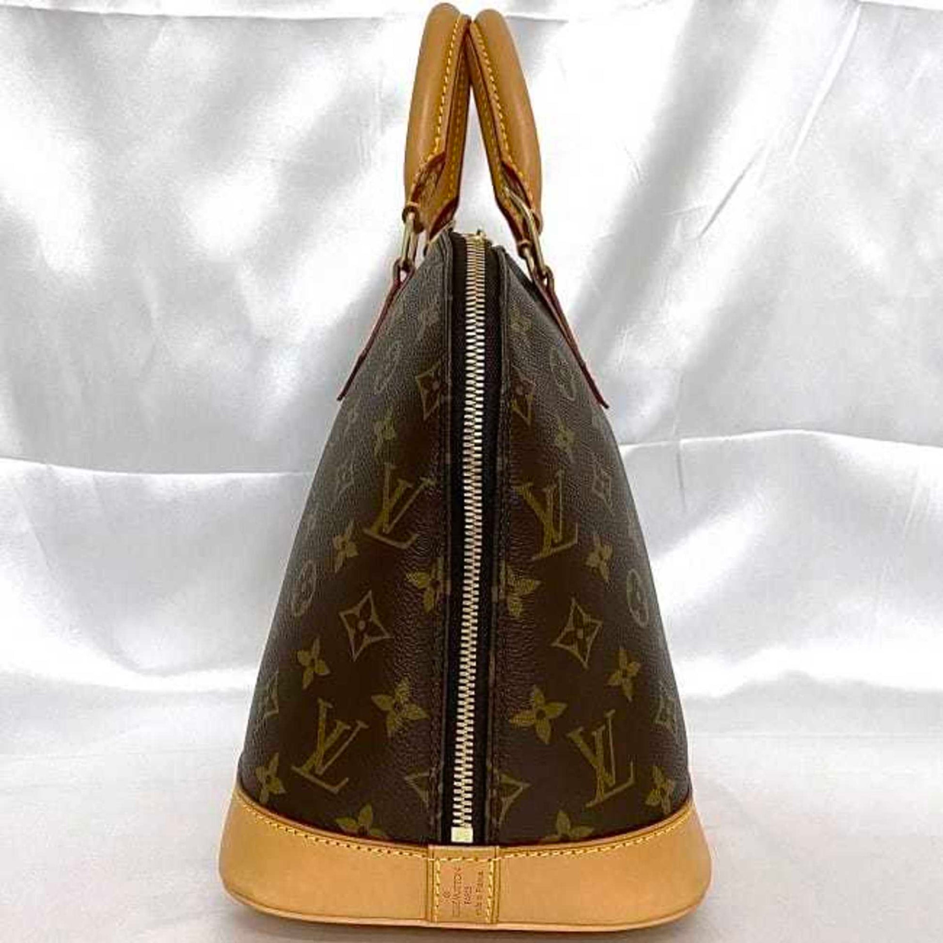 Louis Vuitton Alma, Brown, Canvas, handbag