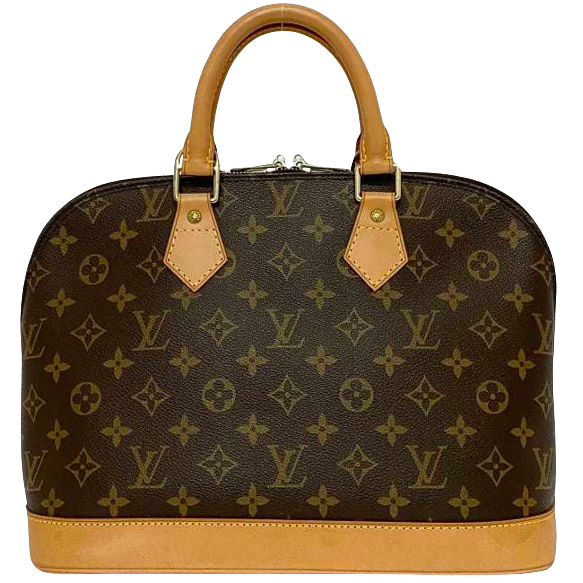 Louis Vuitton Alma, Brown, Canvas, handbag