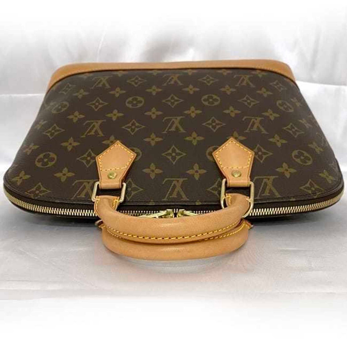 Louis Vuitton Alma, Brown, Canvas, handbag