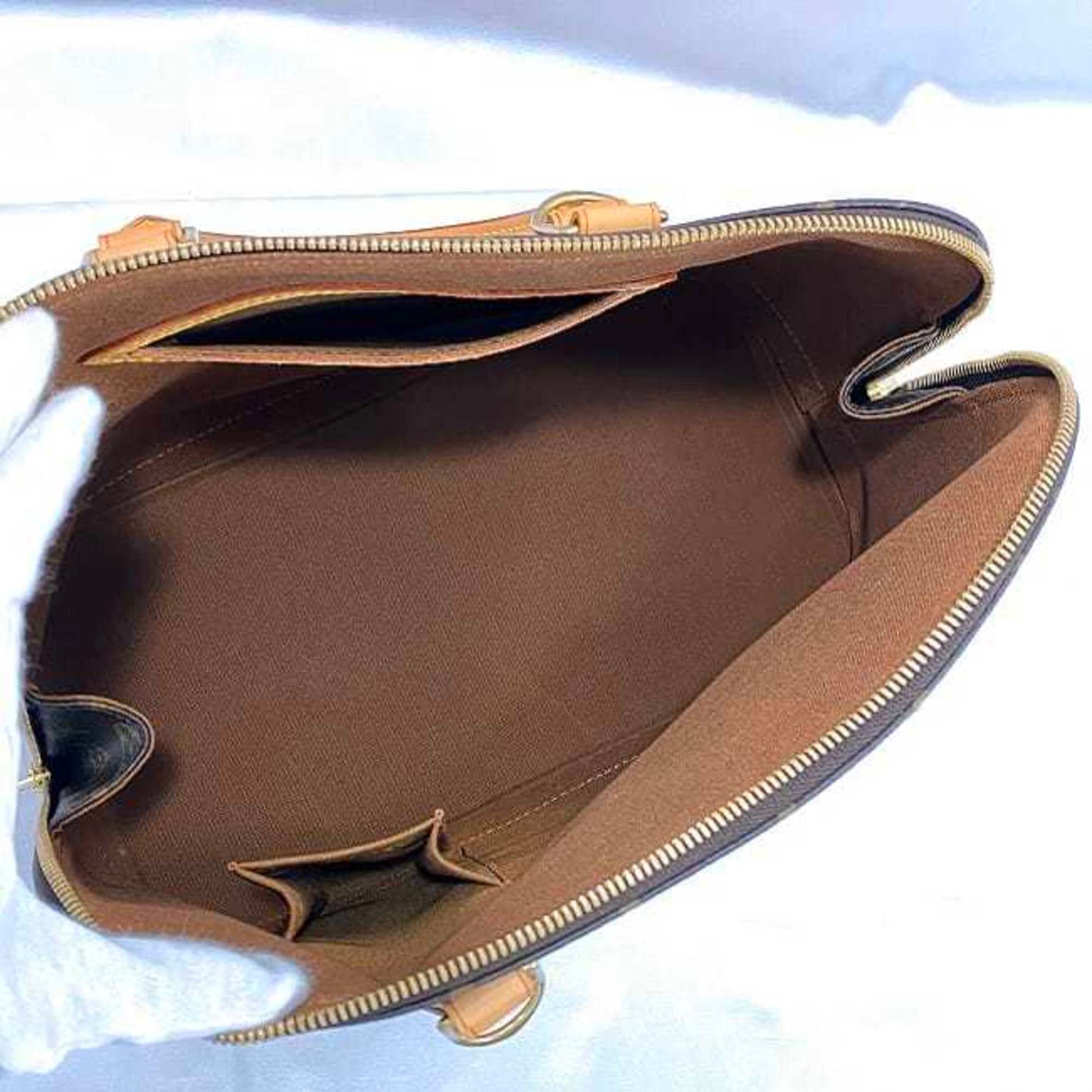 Louis Vuitton Alma, Brown, Canvas, handbag