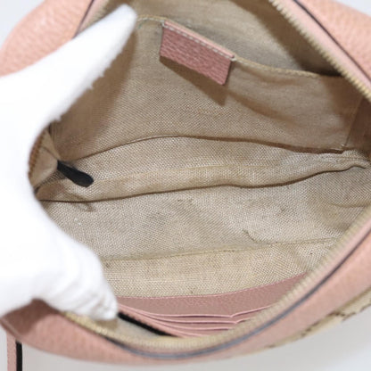 Gucci Bree Disco GG Canvas with Leather, Beige, Canvas, Crossbody Bag