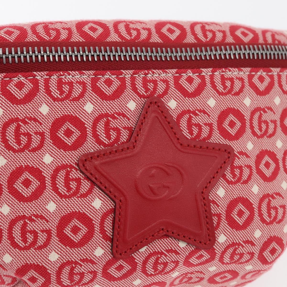 Gucci Children's Belt Printed Coated Canvas, Red, Canvas, Handbag
