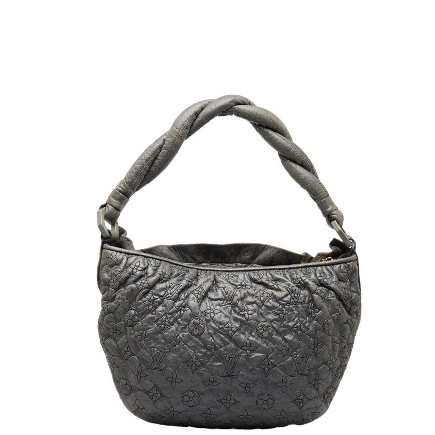 Louis Vuitton Olympe, Grey, Leather, shoulder