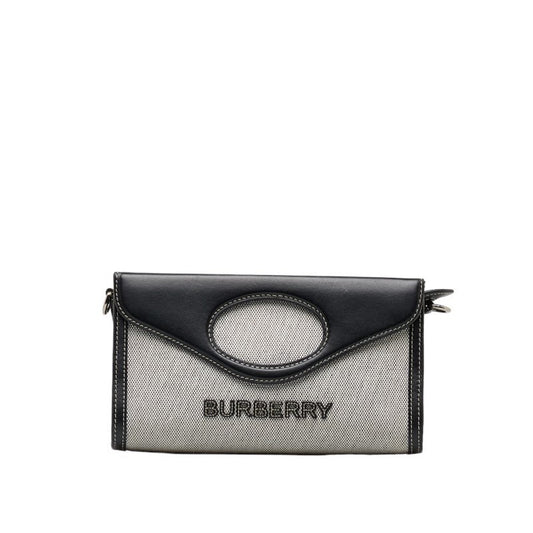 Burberry -, Black, Canvas, shoulder