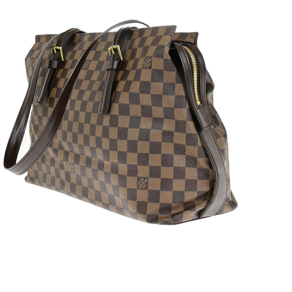 Louis Vuitton Chelsea, Brown, Canvas, handbag