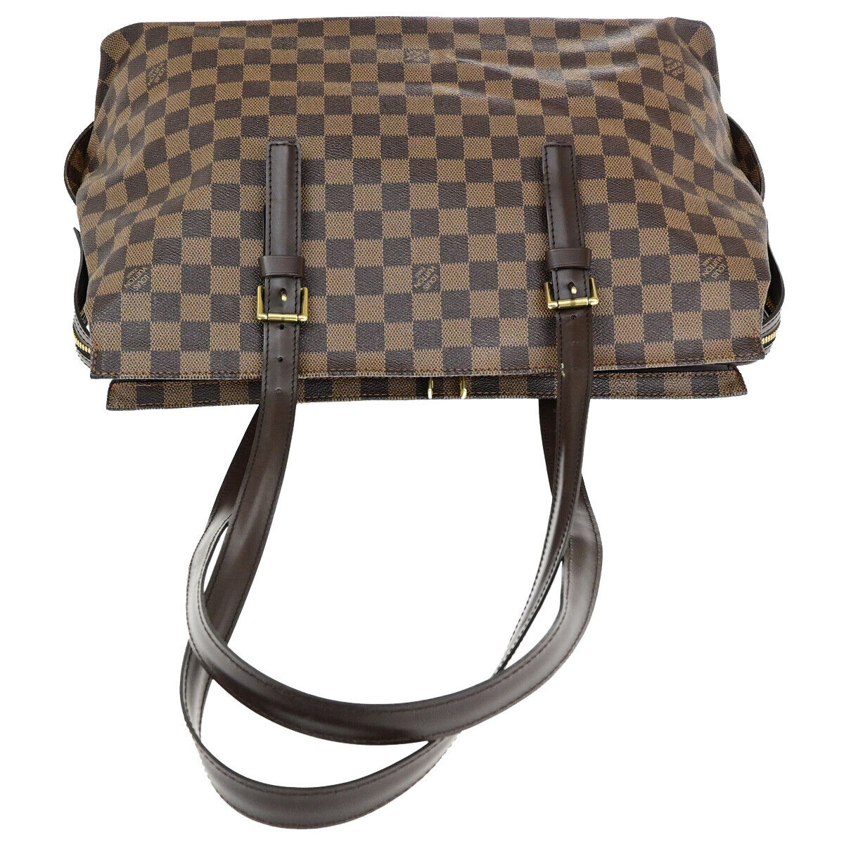 Louis Vuitton Chelsea, Brown, Canvas, handbag